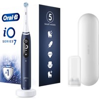 Oral-B iO Series 7 Electric Toothbrush Blue Sapphire 1 Τεμάχιο - Επαναστατική iO Τεχνολογία, 5 Προγράμματα Επαγγελματικού Καθαρισμού, Αθόρυβη Λειτουργία