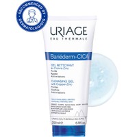 Uriage Bariederm Cica with Copper - Zinc Cleansing Gel 200ml - Τζελ Καθαρισμού Προσώπου & Σώματος Χωρίς Άρωμα & Σάπωνες Κατάλληλο για Ερεθισμένες & Εξασθενημένες Επιδερμίδες