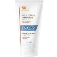 Ducray Melascreen Protective Anti-Spots Cream Spf50+, 50ml - Λεπτόρρευστη Αντηλιακή Κρέμα Προσώπου Πολύ Υψηλής Προστασίας Κατά των Καφέ Κηλίδων, Κατάλληλη για Ξηρές Επιδερμίδες