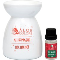 Aloe Colors Promo Ho Ho Ho Ceramic Diffuser 1 Τεμάχιο & Fragrance Oil 10ml - Κεραμικός Αρωματοποιητής & Αιθέριο Έλαιο με Άρωμα Μελομακάρονο