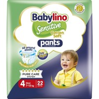 Babylino Sensitive Pants Cotton Soft Unisex No4 Maxi (7-13kg) 22 Τεμάχια - 