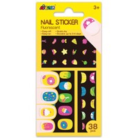 Avenir Nail Sticker Κωδ 60515, 38 Τεμάχια - Cookie Fluorescence - Παιδικά Αυτοκόλλητα Νυχιών