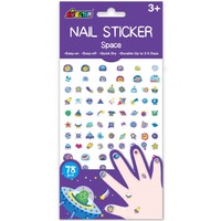 Avenir Nail Sticker Big Κωδ 60520, 78 Τεμάχια - Space - Παιδικά Αυτοκόλλητα Νυχιών