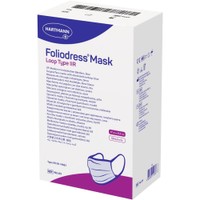 Hartmann Foliodress Loop Type IIR Face Mask 50 Τεμάχια (5x10 Τεμάχια) - Χειρουργική Μάσκα Προστασίας 3 Στρωμάτων με Λάστιχο Συγκράτησης σε Μπλε Χρώμα