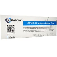 Clongene Lungene Covid-19 Antigen Rapid Self Test Cassette 5 Τεμάχια - Διαγνωστικό Τεστ Ταχείας Ανίχνευσης Αντιγόνου Κορωνοϊού-19 με Ρινοφαρυγγικό Δείγμα