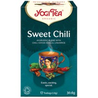 Yogi Tea Sweet Chill 17 Teabags (17 Φακελάκια x 1,8g) - Ρόφημα Βοτάνων & Μπαχαρικών που Συνδυάζει Σοκολάτα με Αρτύματα & Τσίλι που Εμπνέεται από την Μεξικανική Παράδοση για Ζωτικότητα & Πνεύμα