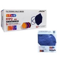 Jiada Non Medical 5ply Mask FFP2 NR Μπλε 20 Τεμάχια - Μάσκα Προστασίας με Μεταλλικό Έλασμα μιας Χρήσης