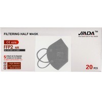 Jiada Filtering Half Mask FFP2 NR, 20 Τεμάχια - Μάσκα Υψηλής Προστασίας Προδιαγραφών FFP2 NR μίας Χρήσης