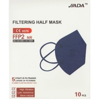 Jiada Filtering Half Mask FFP2 NR, 10 Τεμάχια - Σκούρο Μπλε - Μάσκα Υψηλής Προστασίας Προδιαγραφών FFP2 NR μίας Χρήσης