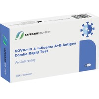 Safecare Bio-Tech Covid-19 & Influenza A+B Antigen Combo Rapid Self Test Kit (Swab) 1 Τεμάχιο - Κασέτα Αυτοελέγχου Ταχείας Ανίχνευσης Αντιγόνου Covid-19 & Γρίπης Τύπου Α/Β με Ρινοφαρυγγικό Δείγμα