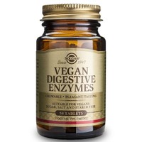 Solgar Vegan Digestive Enzymes 50 tabs - Συμπλήρωμα Διατροφής με Πεπτικά Ένζυμα για τη Διάσπαση Πρωτεϊνών και Φυτικών Ινών