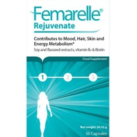 Femarelle Rejuvenate 56caps - Συμπλήρωμα Διατροφής για Γυναίκες με Εκχύλισμα Σόγιας, Λιναρόσπορου, Βιοτίνης & Βιταμίνης Β2 για την Υποστήριξη της Διάθεσης, Μεταβολισμού, Ενέργεια & Καλή Υγεία των Μαλλιών & του Δέρματος