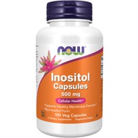 Now Foods Inositol 500mg 100Veg.caps - Συμπλήρωμα Διατροφής Ινοσιτόλης (Βιταμίνης Β8) για την Καλή Λειτουργία του Νευρικού Συστήματος, Ενίσχυση του Μεταβολισμού & Ορμονική Ισορροπία