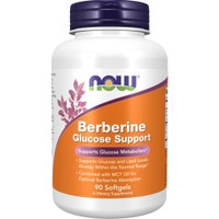 Now Foods Berberine Glucose Support 90 Softgels - Συμπλήρωμα Διατροφής Βερβερίνης για την Υποστήριξη των Υγιών Επιπέδων της Γλυκόζης στο Αίμα, Υγιή Επίπεδα Σακχάρου & Υποστήριξη του Καρδιαγγειακού Συστήματος