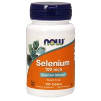 Now Foods Selenium 100mcg Yeast Free Selenomethionine Vegetarian Συμπλήρωμα Διατροφής Αντιοξειδωτικό Ενίσχυση Θυρεοειδή 100 tabs