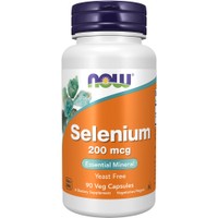 Now Foods Selenium 200mcg 90veg.caps - Συμπλήρωμα Διατροφής με Σελήνιο με Ισχυρές Αντιοξειδωτικές Ιδιότητες για τη Καλή Λειτουργία του Θυρεοειδούς & Ενίσχυση της Ανδρικής Γονιμότητας