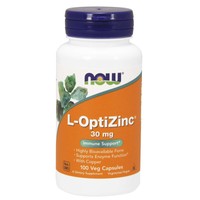 Now Foods L-Optizinc 30mg & Copper Συμπλήρωμα Διατροφής Ψευδαργύρου Μέγιστης Απορρόφησης 100veg.caps