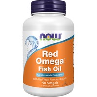 Now Foods Red Omega Fish Oil with Red Rice & CoQ10 90 Softgels - Συμπλήρωμα Διατροφής Ιχθυελαίου Πλούσιο σε Ω3, Μαγιά Κόκκινου Ρυζιού & Q10 που Υποστηρίζει την Καρδιαγγειακή Λειτουργία 90 Softgels