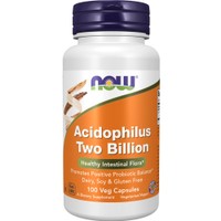 Now Foods Acidophilus Two Billion 100veg.caps - Συμπλήρωμα Διατροφής Προβιοτικού Lactobacillus Acidophilus για τη Διατήρηση την Καλή Λειτουργία του Γαστρεντερικού Συστήματος