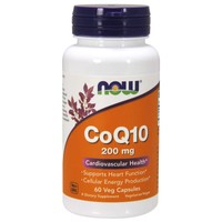 Now Foods CoQ10 200mg Συμπλήρωμα Διατροφής για Υγιές Καρδιαγγειακό Σύστημα με Αντιοξειδωτική Δράση 60veg.caps