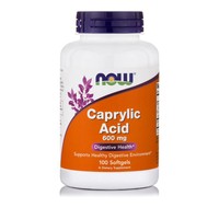 Now Foods Caprylic Acid 600mg για Διατήρηση Ενός Υγιούς Πεπτικού Περιβάλλοντος 100 soft gels