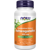 Now Foods Ashwagandha 450mg 90veg.caps - Συμπλήρωμα Διατροφής Εκχυλίσματος του Βοτάνου Ασβαγκάντα για Αντιμετώπιση Άγχους & Στρες, Βελτίωση Ύπνου & Ενέργεια