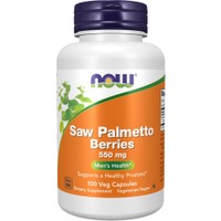 Now Foods Saw Palmetto Berries 550mg 100veg.caps - Συμπλήρωμα Διατροφής Καρπών Saw Palmeto για την την Αντιμετώπιση των Συμπτωμάτων της Καλοήθους Υπερπλασίας του Προστάτη & της Υποδραστήριας Ουροδόχου Κύστης