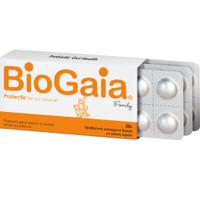 BioGaia Protectis for Gut Comfort Family 30 Chew.tabs - Lemon - Συμπλήρωμα Διατροφής Προβιοτικών για την Αντιμετώπιση Διάρροιας, Δυσκοιλιότητας & Κοιλιακού Άλγους με Γεύση Λεμόνι