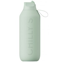 Chilly's Series 2 Flip Sport Bottle 500ml, Κωδ 22605 - Lichen Green - Ανοξείδωτος Θερμός με Καλαμάκι & Αντιμικροβιακό Στόμιο για Κρύα Ροφήματα