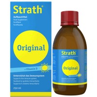 Strath Original & Vitamin D 250ml - Συμπλήρωμα Διατροφής Πολυβιτουμινούχο από Φυτική Μαγιά με Βιταμίνη D για την Υποστήριξη των Οστών, Ισχυρό Ανοσοποιητικό, Ενέργεια & Τόνωση