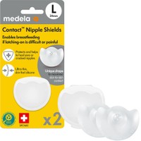 Medela Contact Nipple Shields 2 Τεμάχια - Large 24mm - Ψευδοθηλές για τη Διευκόλυνση του θηλασμού για Μητέρες με Πληγωμένες, Επίπεδες ή Εισέχουσες Θηλές