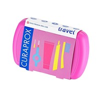 Curaprox Travel Set Pink 1 Τεμάχιο - Σετ Ταξιδίου Στοματικής Φροντίδας σε Ροζ Χρώμα