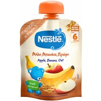 Nestle Apple, Banana, Oat Puree 6m+, 90g - Φρουτοπουρές με Μήλο, Μπανάνα & Βρώμη Πλούσιος σε Βιταμίνη C Μετά τον 6ο Μήνα