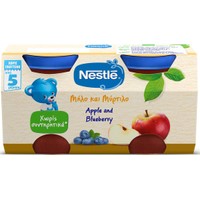 Nestle Apple & Blueberry Fruit Meal 5m+, 2x125g - Φρουτογεύμα με Μήλο & Μύρτιλο Μετά τον 5ο Μήνα Χωρίς Συντηρητικά