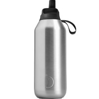 Chilly's Series 2 Sport Bottle 500ml, Κωδ 22603 - Recycled Stainless Steel - Ανοξείδωτος Θερμός με Καλαμάκι & Αντιμικροβιακό Στόμιο για Κρύα Ροφήματα