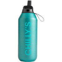 Chilly's Series 2 Flip Sport Bottle 500ml - Atlantis - Ανοξείδωτος Θερμός με Καλαμάκι & Αντιμικροβιακό Στόμιο για Κρύα Ροφήματα