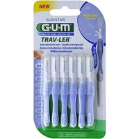 Gum Trav-Ler Interdental Brush 6 Τεμάχια - 0.6mm - Μεσοδόντια Βουρτσάκια για Εύκολο & Καθημερινό Καθαρισμό Ανάμεσα στα Δόντια