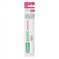 Gum Sonic Sensitive Battery Ultra Soft Toothbrush Heads 2 Τεμάχια - Ανταλλακτικές Κεφαλές Οδοντόβουρτσας