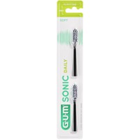 Gum Sonic Daily 4110 Soft Toothbrush Refills Heads 2 Τεμάχια - Μαύρο - Ανταλλακτικές Κεφαλές