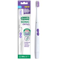 Gum Sonic Ortho Electric Toothbrush 1 Τεμάχιο - Ηλεκτρική Οδοντόβουρτσα με Μπαταρία Σχεδιασμένη για να Καθαρίζει Γύρω από τα Σιδεράκια