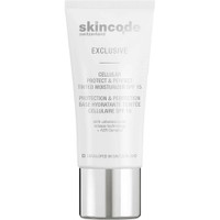 Skincode Exclusive Cellular Protect & Perfect Tinted Moisturizer Spf15 Cream 30ml - Ενυδατική Αντιρυτιδική Κρέμα Προσώπου Ημέρας με Χρώμα για Επιδερμίδα Λαμπερή, Φωτεινή & Υγιή Όψη Μεσαίας Προστασίας