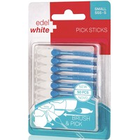 Edel White Pick Sticks Small 50 Τεμάχια - Μεσοδόντια Βουρτσάκια για την Αφαίρεση της Πλάκας & των Υπολειμμάτων