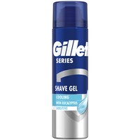 Gillette Series Cooling Sensitive Shaving Gel with Eucalyptus 200ml - Gel Ξυρίσματος με Ευκάλυπτο για Ευαίσθητες Επιδερμίδες Κατά των Ερεθισμών