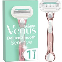 Gillette Venus 5 Deluxe Smooth Sensitive RoseGold 1 Τεμάχιο - Γυναικεία Ξυριστική Μηχανή με 1 Ανταλλακτική Κεφαλή 5 Λεπίδων για Ευαίσθητη Επιδερμίδα