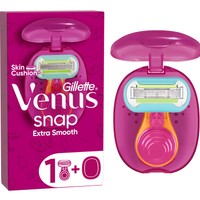 Gillette Venus Extra Smooth Snap Razor 1 Τεμάχιο - Γυναικεία Ξυριστική Μηχανή 5 Λεπίδων με 1 Ανταλλακτική Κεφαλή για Χρήση On The Go