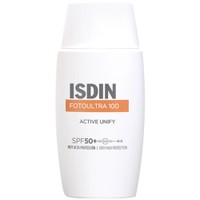 Isdin Fotoultra 100 Active Unify Depigmenting Spf50+, 50ml - Αντηλιακό Προσώπου με Πολύ Υψηλή Προστασία για Μείωση & Πρόληψη Σκούρων Κηλίδων από τον Ήλιο