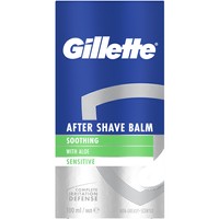 Gillette Aftershave Balm Soothing Sensitive 100ml - Καταπραϋντικό Βάλσαμο Κατά των Ερεθισμών για Μετά το Ξύρισμα Με Αλόη για Ευαίσθητη Επιδερμίδα