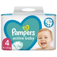 Pampers Active Baby No4 (9-14kg) Giant Pack 76 πάνες