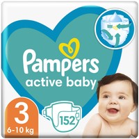 Pampers Active Baby Mega Pack Νο3 (6-10 kg) 152 πάνες - 