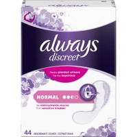 Always Discreet Normal for Sensitive Bladder 44 Τεμάχια - Σερβιετάκια Κανονικού Μεγέθους για την Ακράτεια